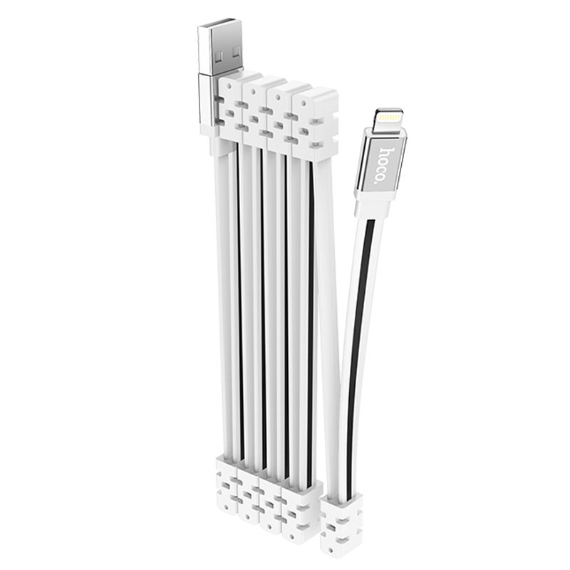 Дата кабель Hoco U103 Magnetic Absorption USB to Lightning (1m) (White)