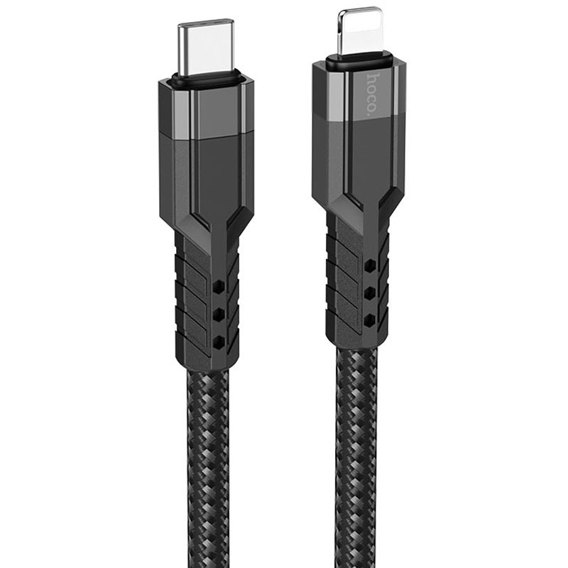 Дата кабель Hoco U110 charging data sync Type-C to Lightning (1.2 m) (Черный)