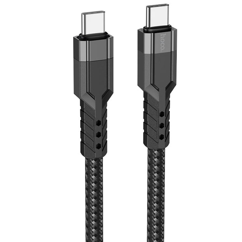 Дата кабель Hoco U110 charging data sync Type-C to Type-C 60W (1.2 m) (Чорний)