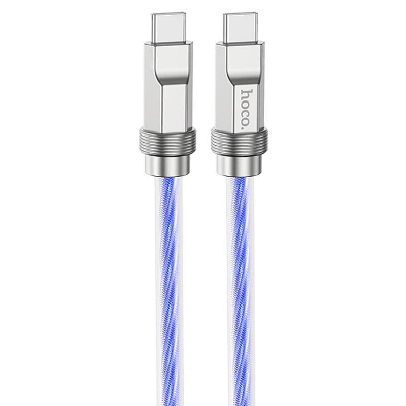 Дата кабель Hoco U113 Solid 100W Type-C to Type-C (1m) (Blue)