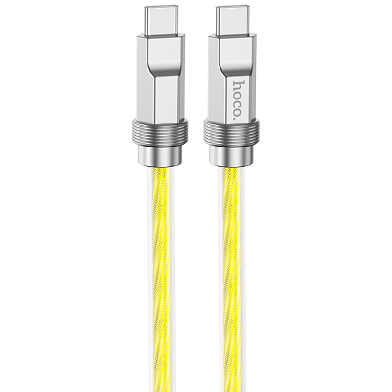 Дата кабель Hoco U113 Solid 100W Type-C to Type-C (1m) (Gold)