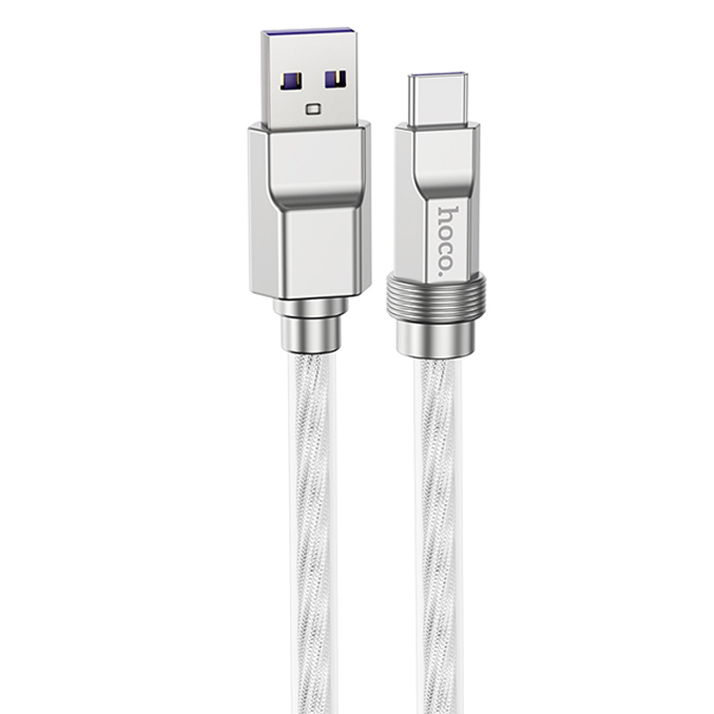 Дата кабель Hoco U113 Solid 100W USB to Type-C (1m) (Silver)