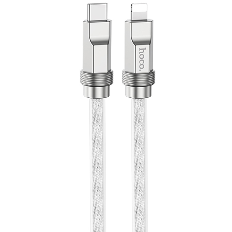 Дата кабель Hoco U113 Solid 20W Type-C to Lightning (1m) (Silver)