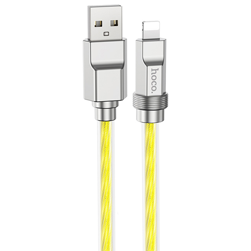Дата кабель Hoco U113 Solid 2.4A USB to Lightning (1m) (Gold)