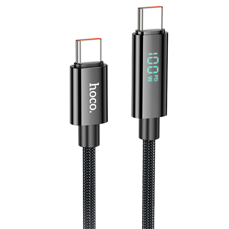 Дата кабель Hoco U125 Benefit 100W Type-C to Type-C (1.2m) (Black)
