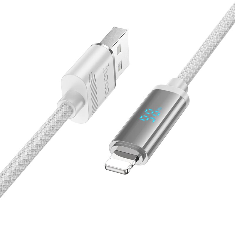 Дата кабель Hoco U127 Power USB to Lightning (1.2m) (Silver / Gray)