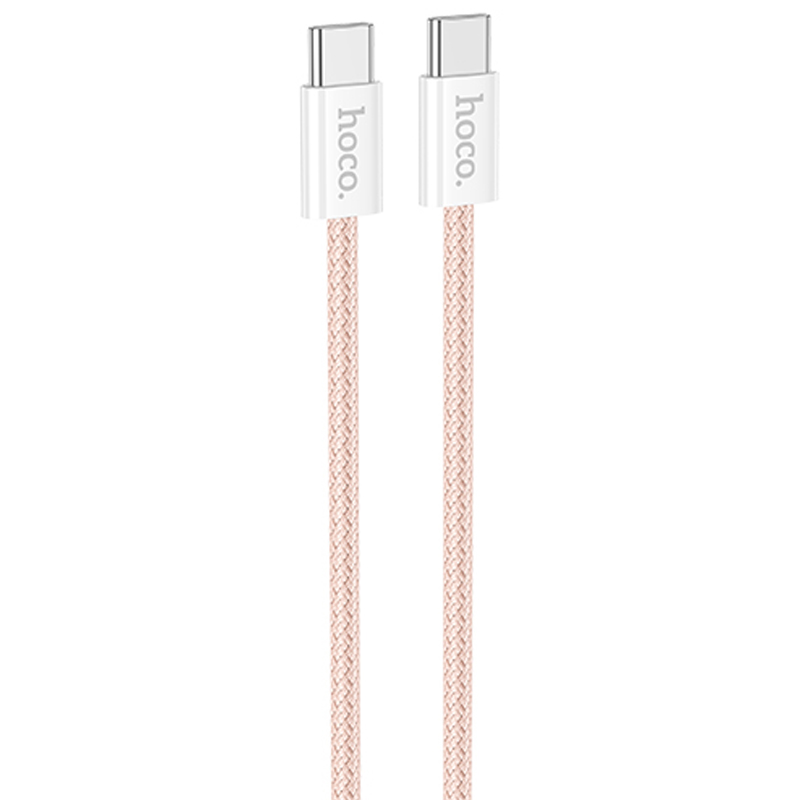 Дата кабель Hoco X104 Source 60W Type-C to Type-C (1m) (Pink)