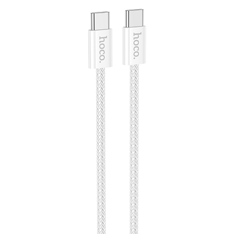 Дата кабель Hoco X104 Source 60W Type-C to Type-C (1m) (White)
