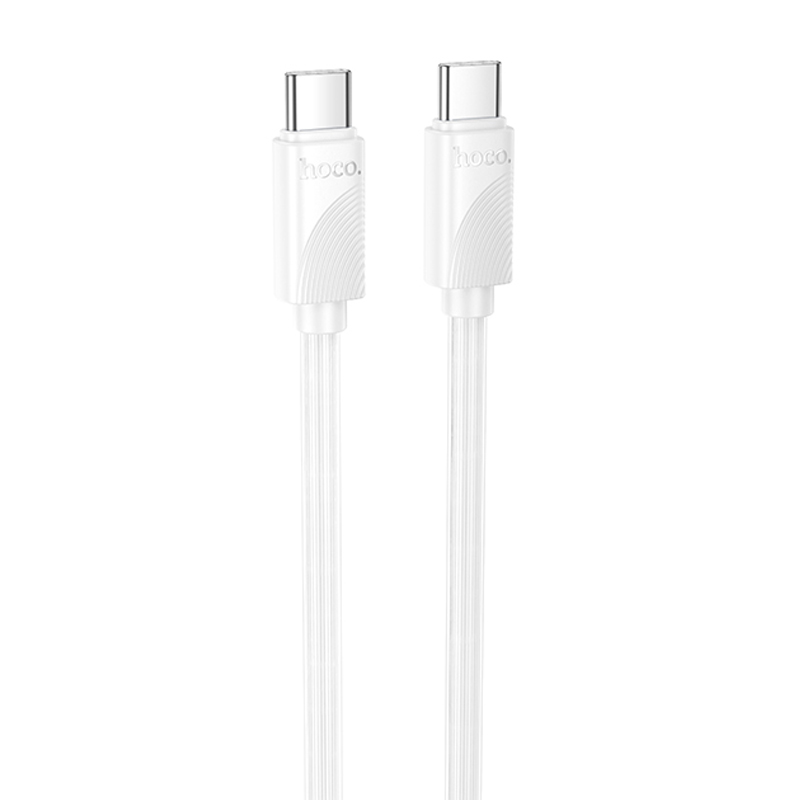 Дата кабель Hoco X114 Energy Type-C to Type-C 60W (1m) (White)