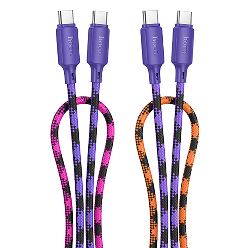 Дата кабель Hoco X116 Meridian Type-C to Type-C 60W (1m) (Gradient Purple Mix)