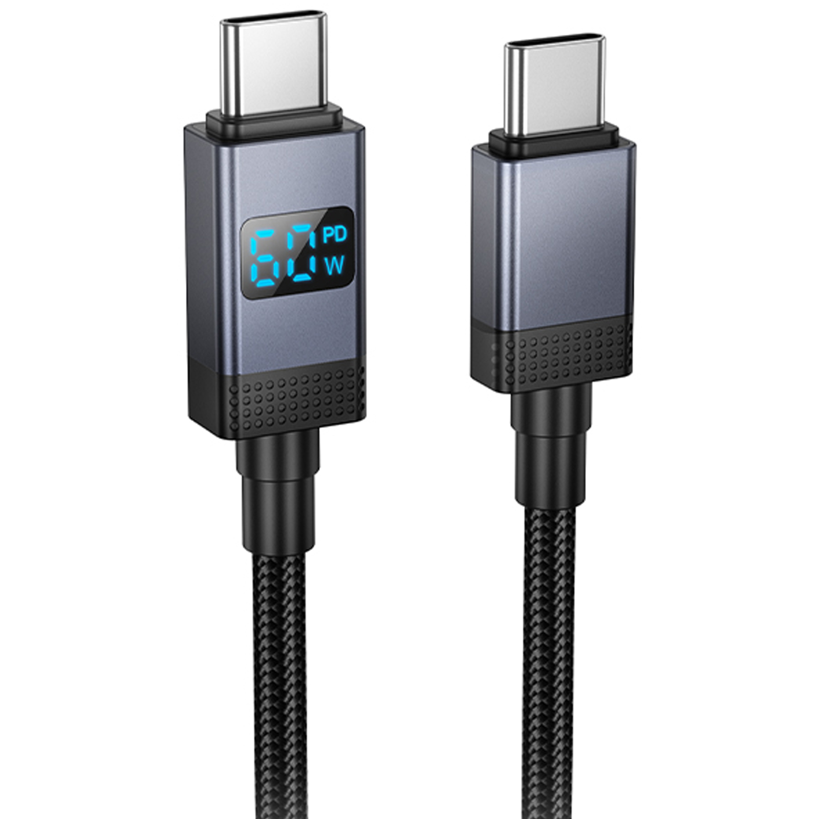 Дата кабель Hoco X118 Generous with display Type-C to Type-C 60W (1m) (Black)