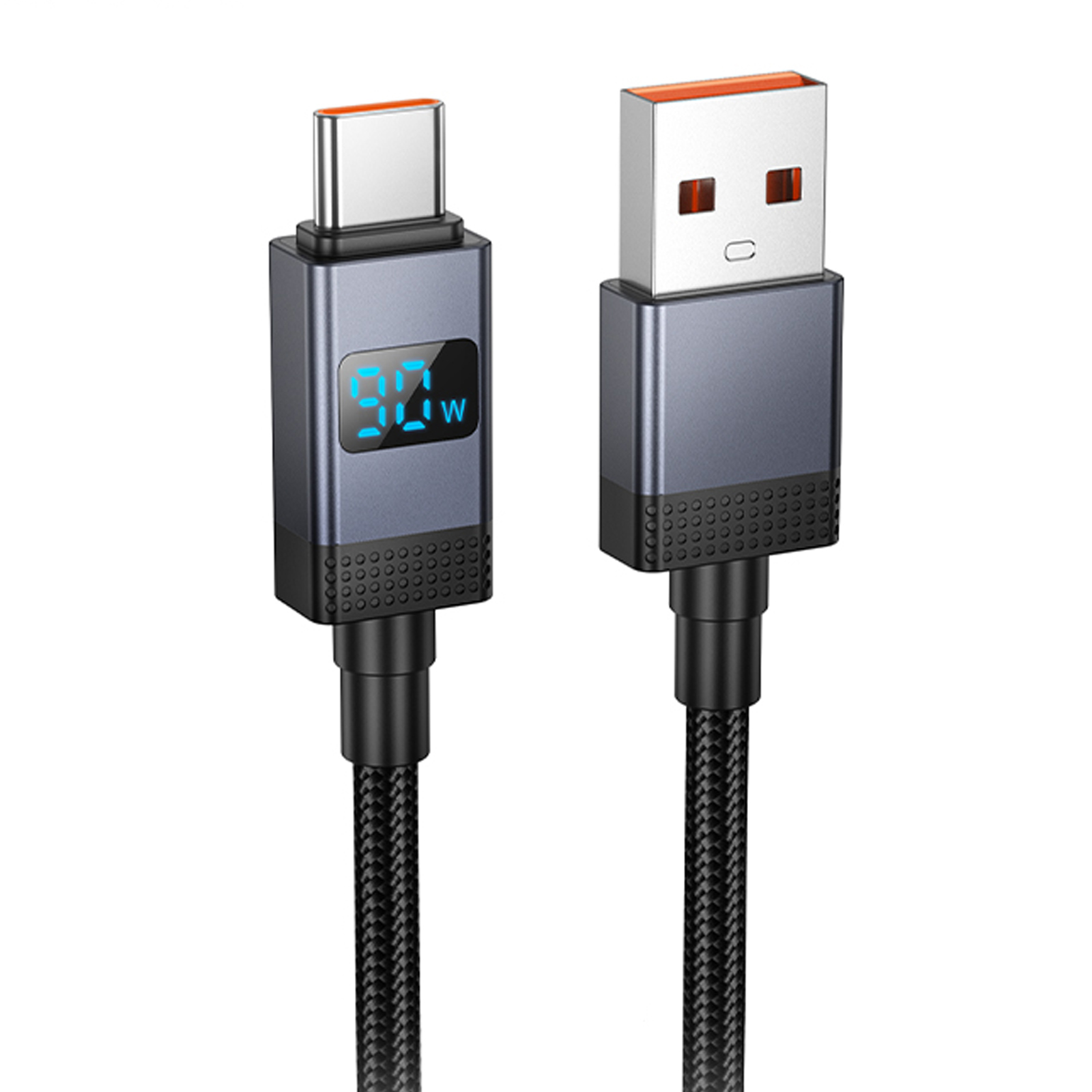 Дата кабель Hoco X118 Generous with display USB to Type-C 5A (1m) (Black)