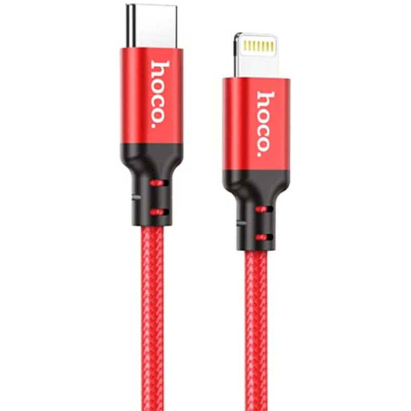 Дата кабель Hoco X14 Double Speed Type-C to Lightning Cable (3m) (Red)