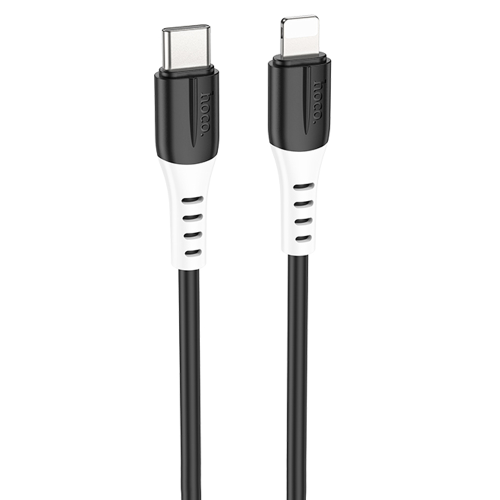 Дата кабель Hoco X82 Silicone Type-C to Lightning 20W (1m) (Black)