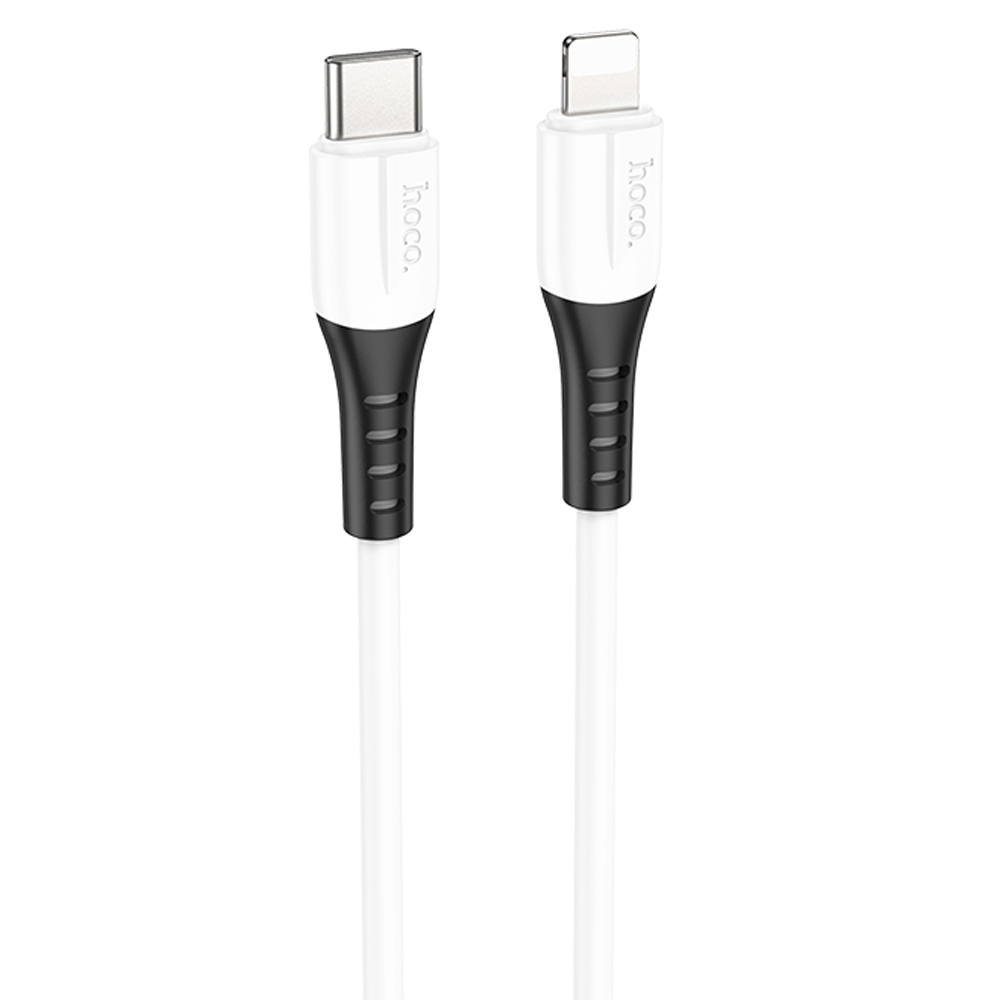 Дата кабель Hoco X82 Silicone Type-C to Lightning 20W (1m) (White)