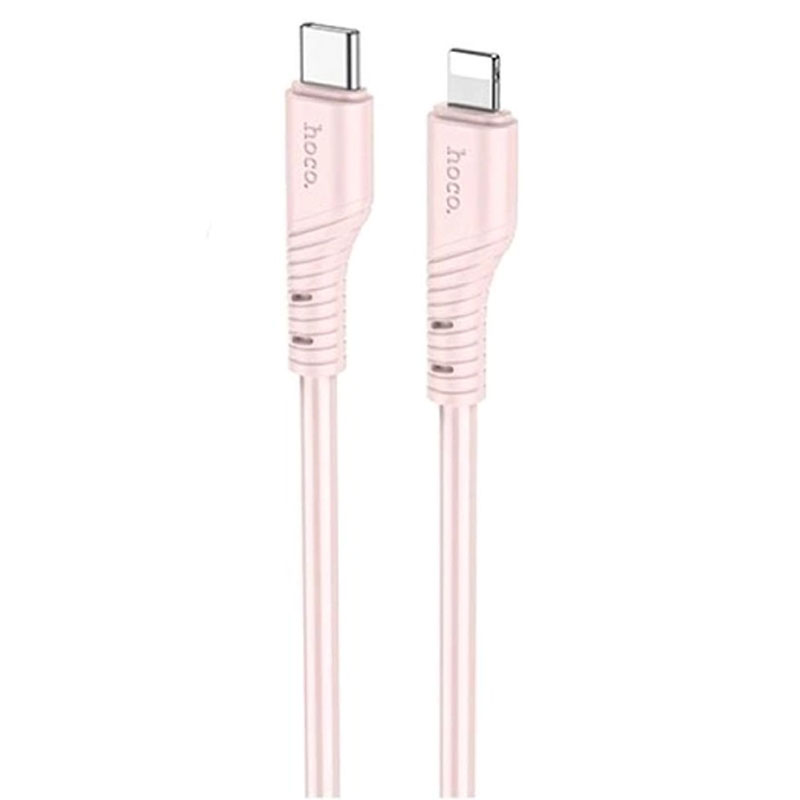 Дата кабель Hoco X97 Crystal color Type-C to Lightning 20W (1m) (Light pink)
