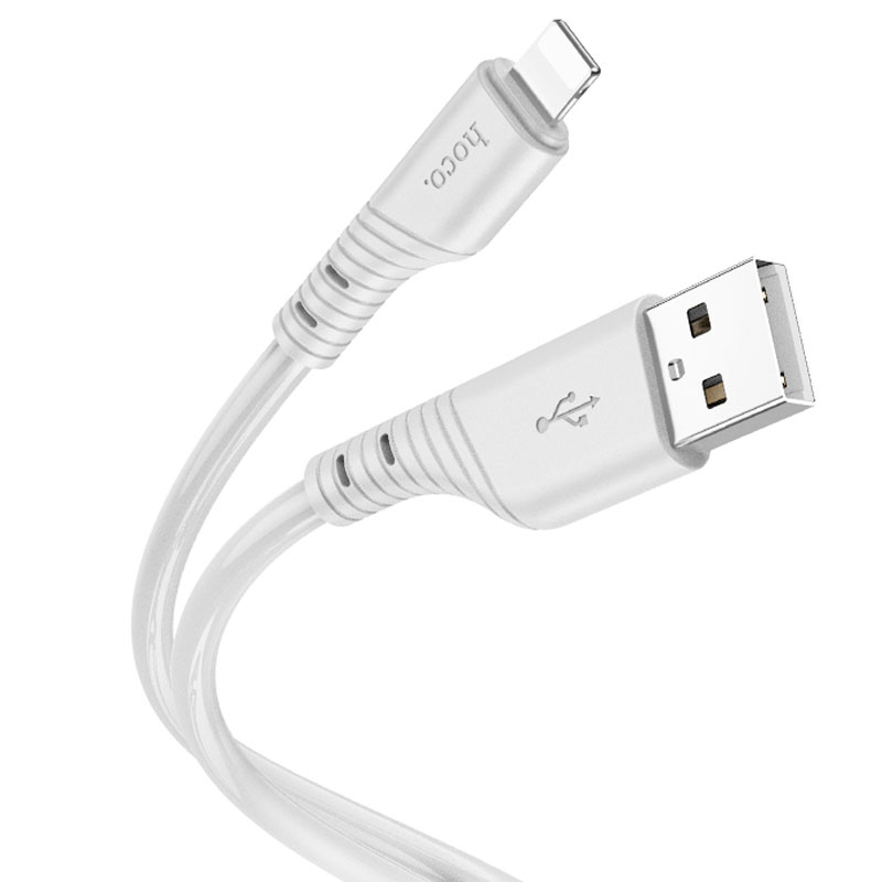 Дата кабель Hoco X97 Crystal color USB to Lightning (1m) (Light gray)