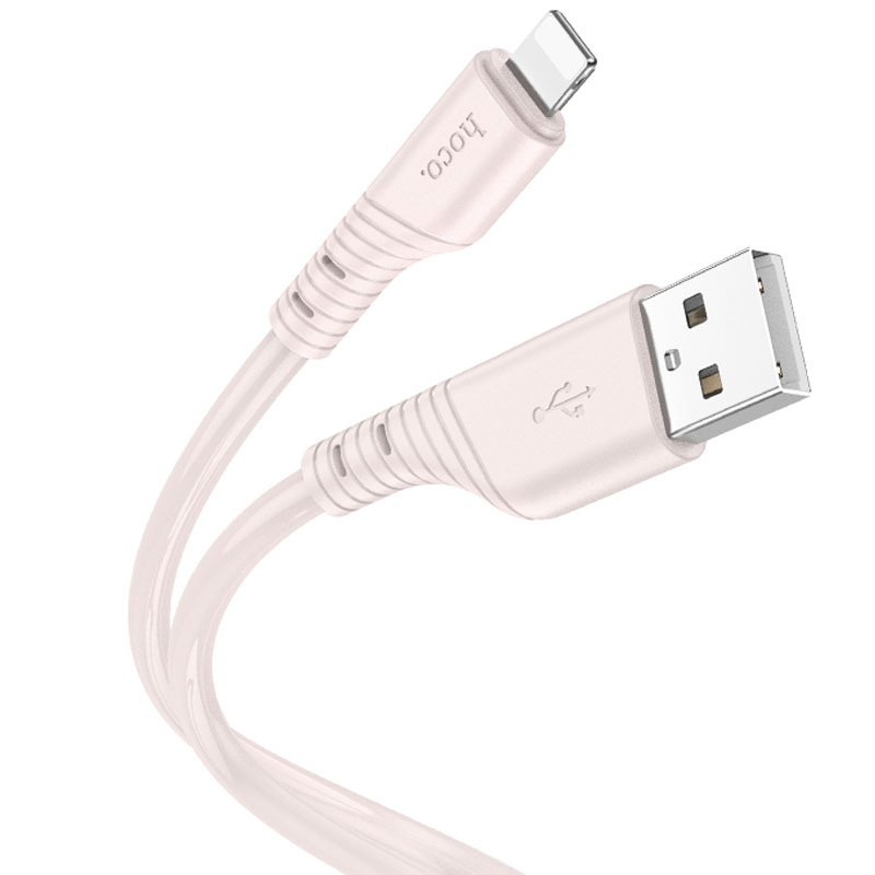 Дата кабель Hoco X97 Crystal color USB to Lightning (1m) (Light pink)