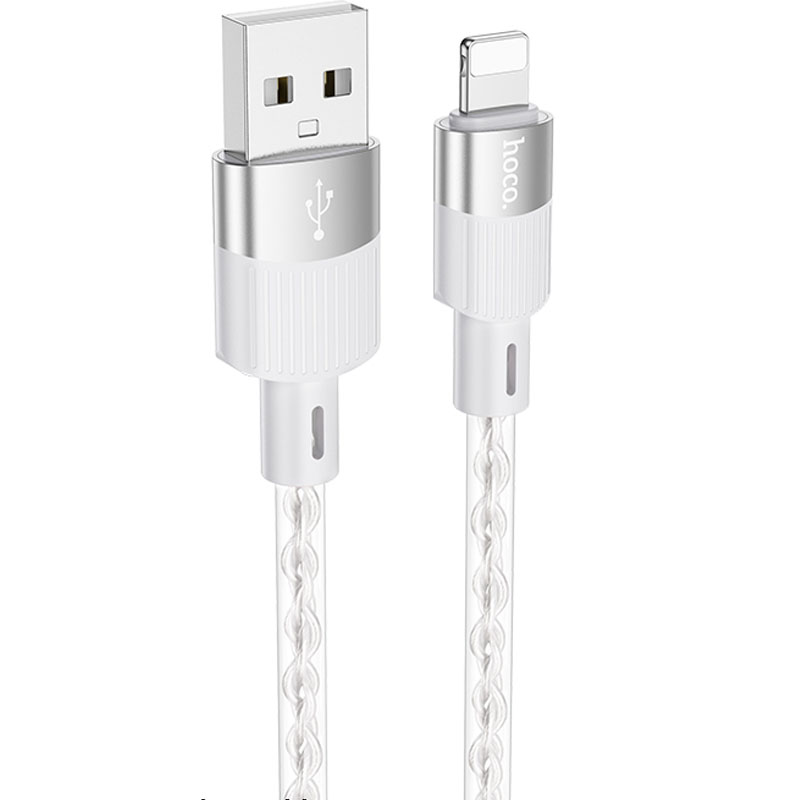 Дата кабель Hoco X99 Crystal Junction USB to Lightning (1m) (Gray)