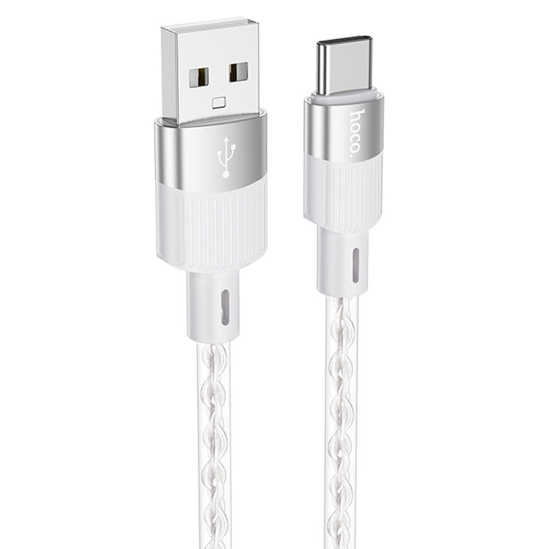 Дата кабель Hoco X99 Crystal Junction USB to Type-C (1.2m) (Gray)