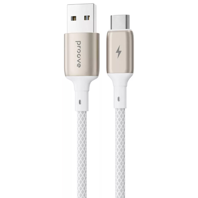 Дата кабель Proove Dense Metal USB to Type-C 2.4A (1m) (White)