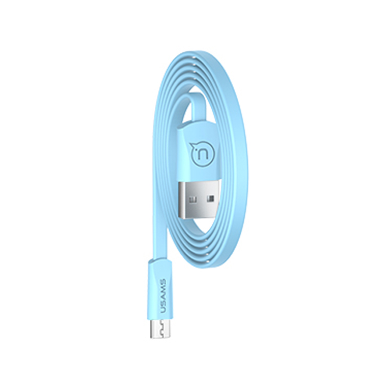 Дата кабель USAMS US-SJ201 USB to MicroUSB 2A (1.2m) (Голубой)