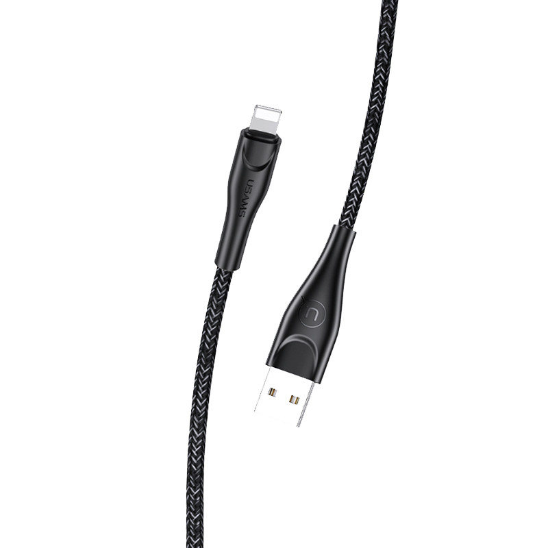 Дата кабель Usams US-SJ394 U41 Lightning Braided Data and Charging Cable 2m (Черный)