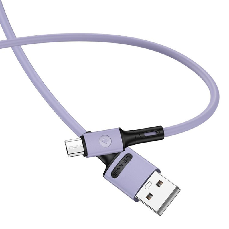Дата кабель USAMS US-SJ435 U52 USB to MicroUSB (1m) (Фіолетовий)