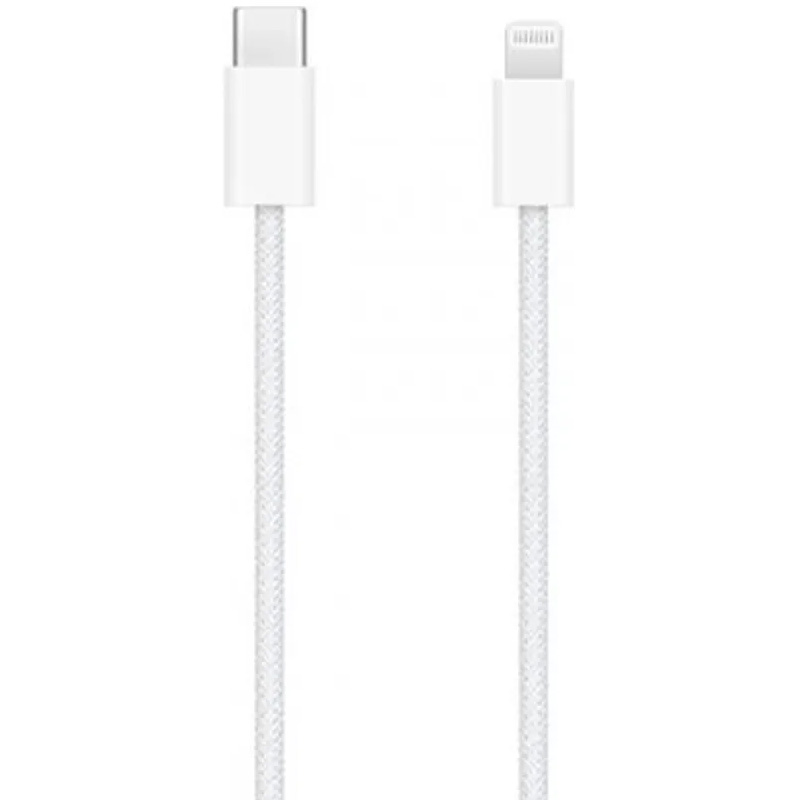 Дата кабель USB-C to Lightning FineWoven Mac PD for Apple (AAA) (1m) (no box) (White)