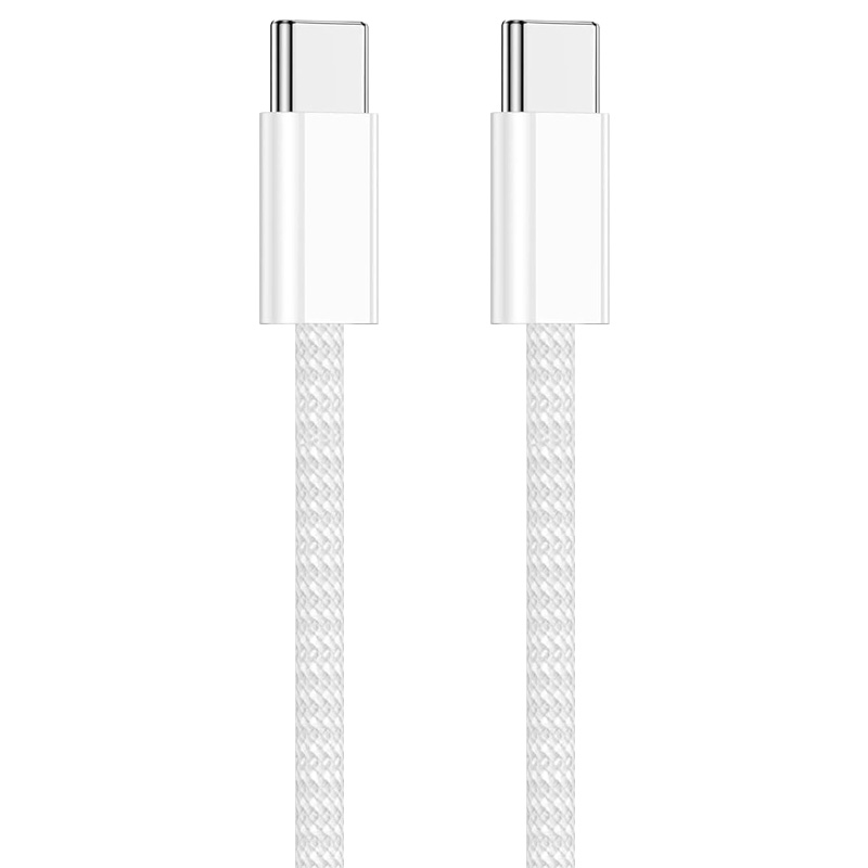 Дата кабель USB-C to USB-C FineWoven for Apple (A) (1m) (box) (White)