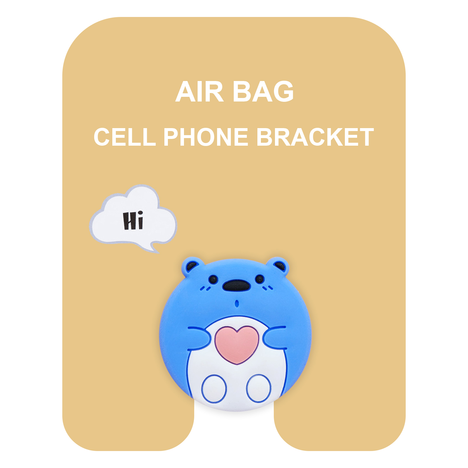 Держатель для телефона Popsocket Air Bag (Blue Heart Bear)