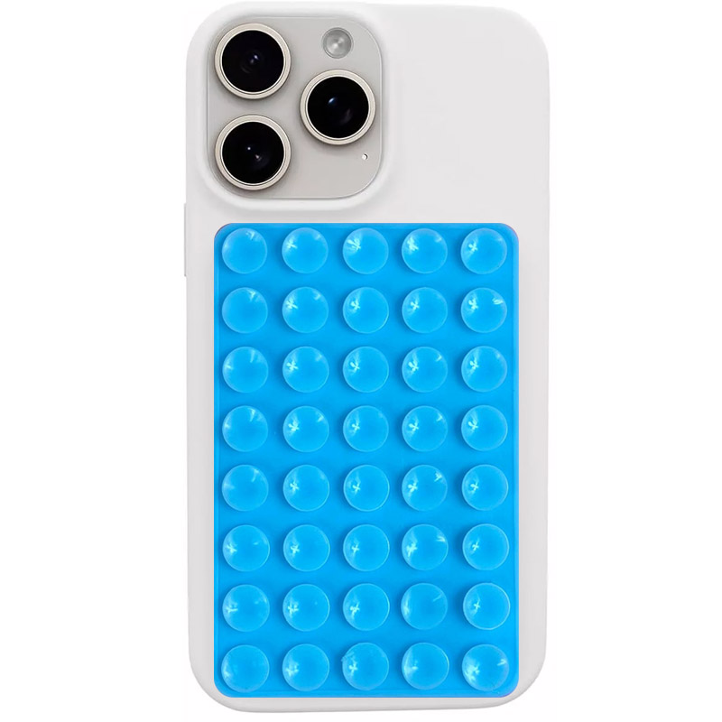 Тримач-присоска для телефона Double Side Silicone 100*64мм (Light Blue)