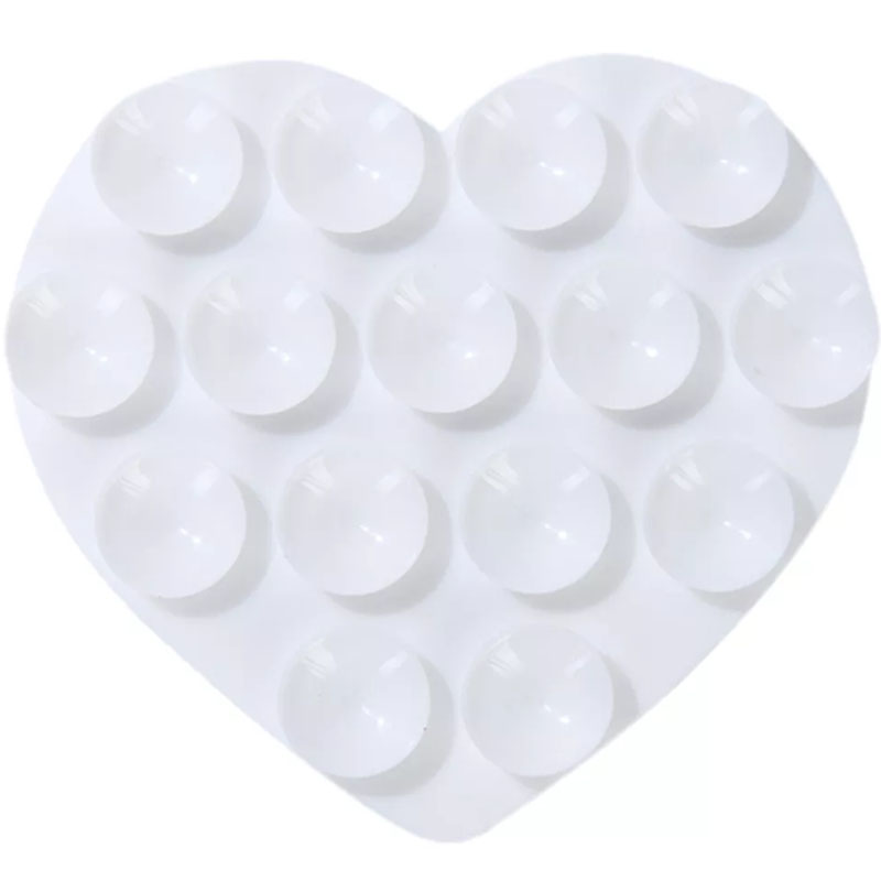 Тримач-присоска для телефона Double Side Silicone Heart (White)