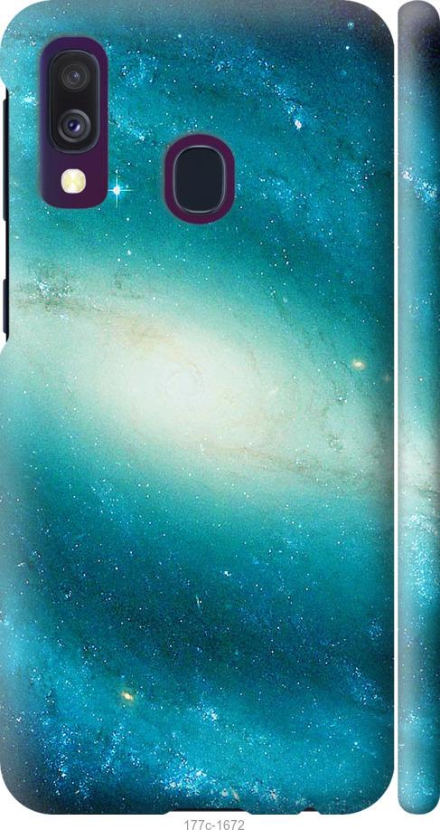 Чехол на Samsung Galaxy A40 2019 A405F Голубая галактика