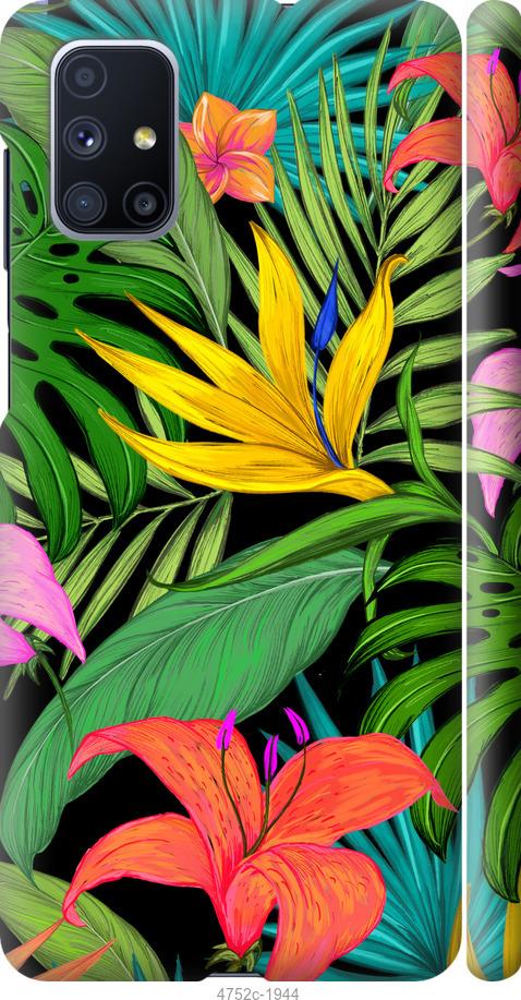 Чехол на Samsung Galaxy M51 M515F Тропические листья 1