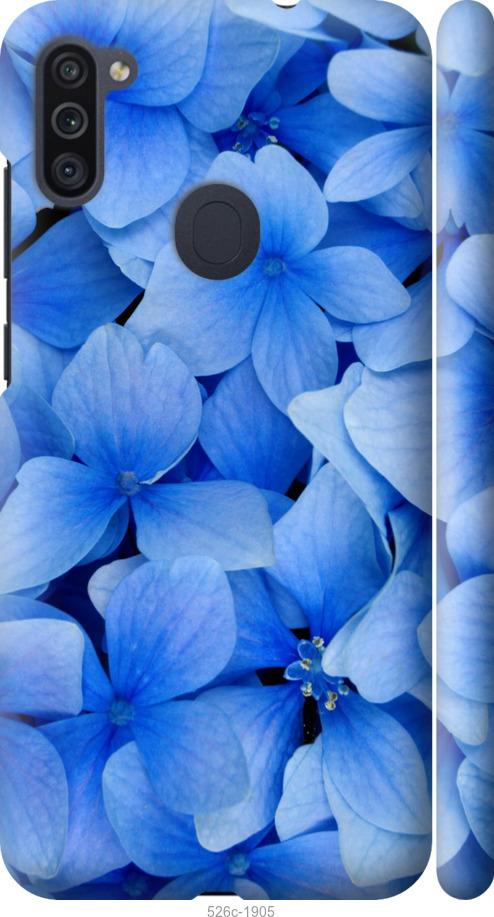 Чехол на Samsung Galaxy M11 M115F Синие цветы