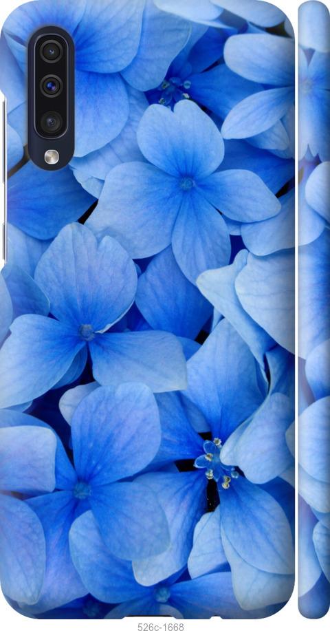 Чехол на Samsung Galaxy A50 2019 A505F Синие цветы