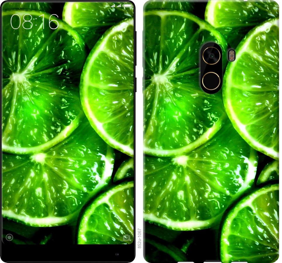 Чехол на Xiaomi Mi MiX 2 Зелёные дольки лимона