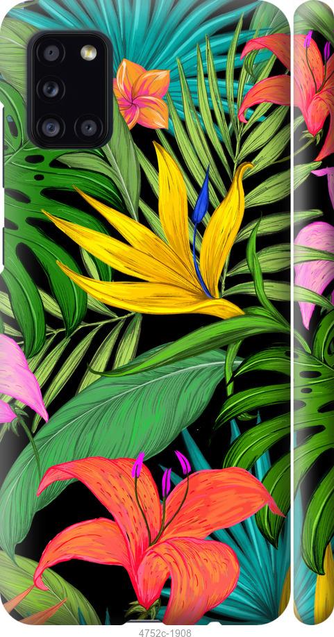 Чехол на Samsung Galaxy A31 A315F Тропические листья 1