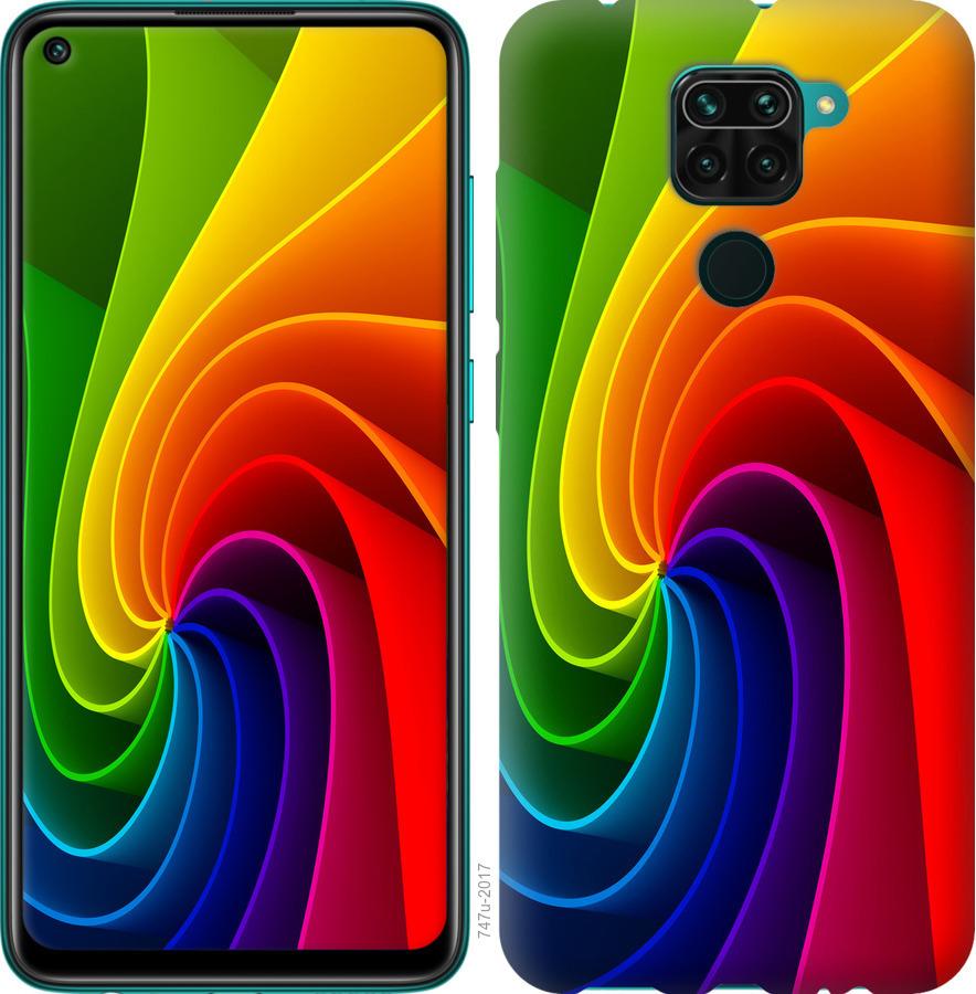 Чехол на Xiaomi Redmi Note 9 Радужный вихрь