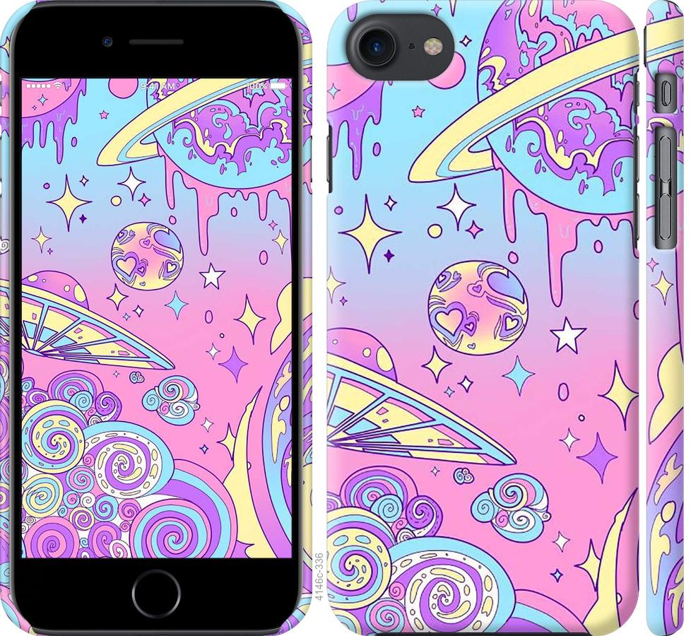 Чехол на iPhone 7 Розовая галактика