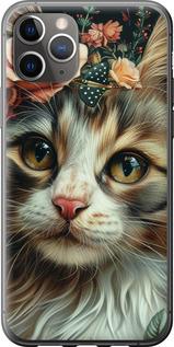 Чехол на iPhone 11 Pro Max Cats and flowers