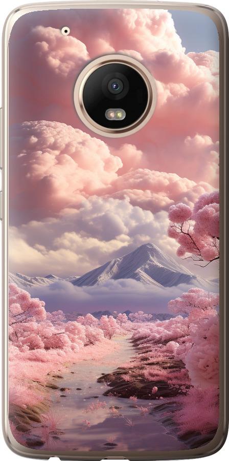 Чехол на Motorola Moto G5 PLUS Розовые облака