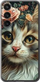 Чехол на Samsung Galaxy S23 FE Cats and flowers