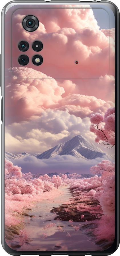 Чехол на Xiaomi Poco M4 Pro Розовые облака