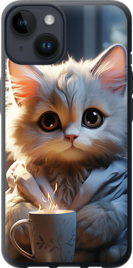 Чехол на iPhone 14 White cat