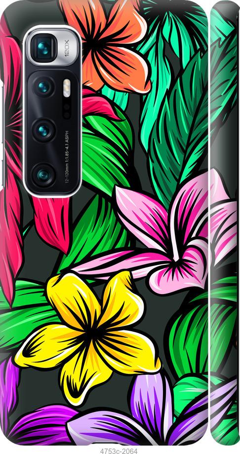 Чехол на Xiaomi Mi 10 Ultra Тропические цветы 1