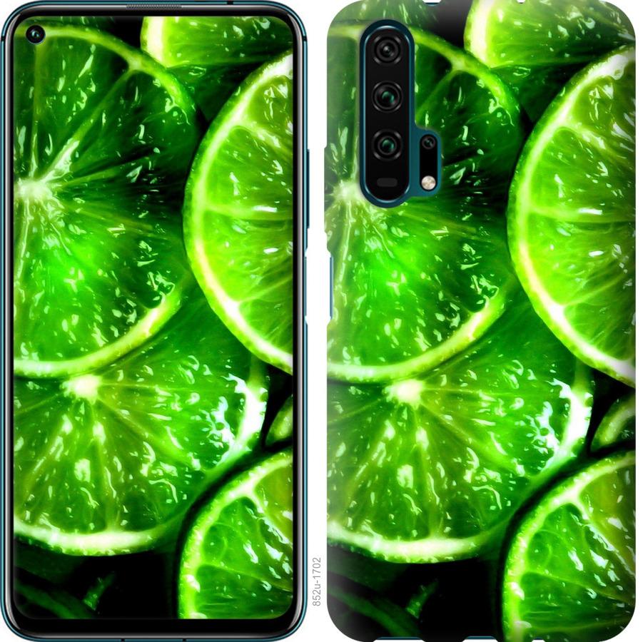 Чехол на Huawei Honor 20 Pro Зелёные дольки лимона