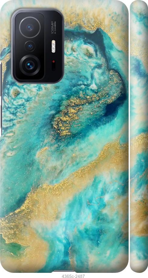 Чехол на Xiaomi 11T Green marble