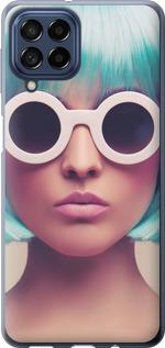 Чехол на Samsung Galaxy M53 M536B Синеволосая девушка в очках